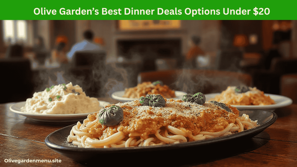 Delicious Olive Garden dinner options under $20 displayed in a cozy Italian restaurant setting.