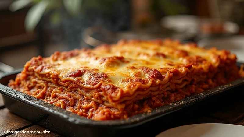 Olive Garden Menu Large Family-Style Lasagna Bundle
