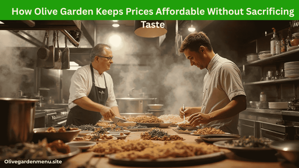 Olive Garden chefs preparing fresh pasta dishes in a busy kitchen.